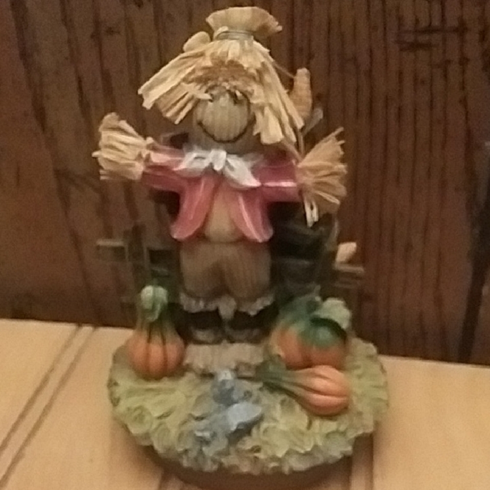 Home Interiors Fall Scarecrow Candle Topper